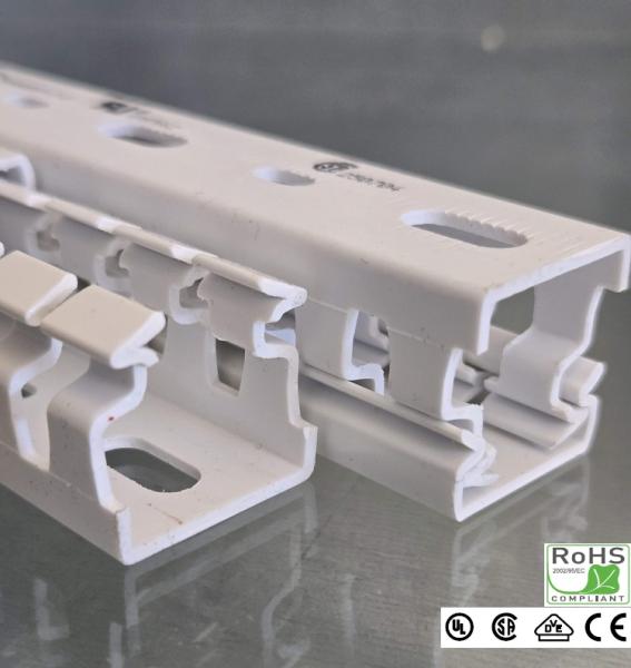 1m PVC wiring duct 40x60 mm white with cover